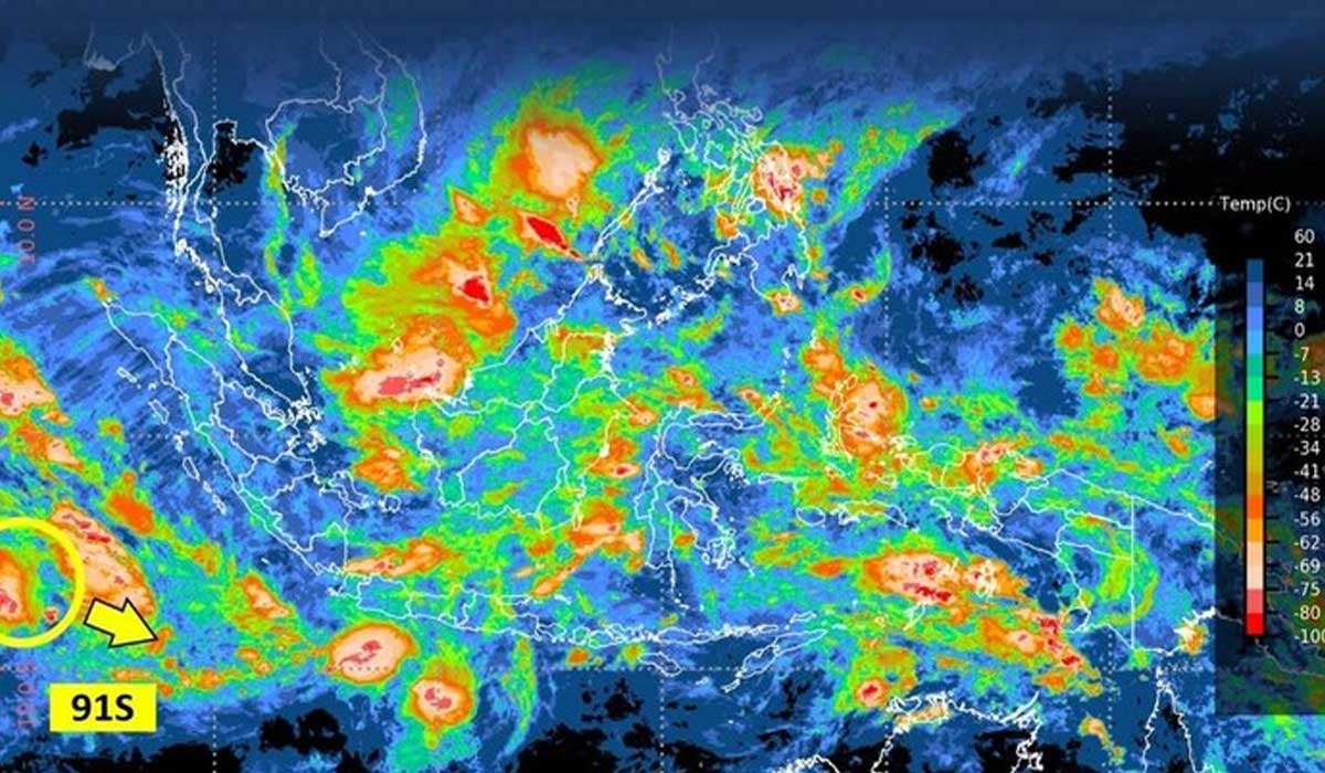 Waspada! Bibit Siklon Tropis 91S Ancam Cuaca Ekstrem di Indonesia
